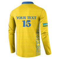 Rwanda Football Custom Button Sweatshirt Stand With Amavubi - Yellow