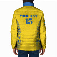 Rwanda Football Custom Padded Jacket Stand With Amavubi - Yellow - Wonder Print Shop