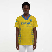 Rwanda Football Custom Scrub Top Stand With Amavubi - Yellow - Wonder Print Shop