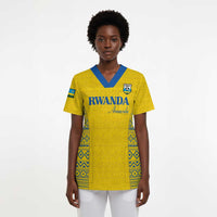 Rwanda Football Custom Scrub Top Stand With Amavubi - Yellow - Wonder Print Shop