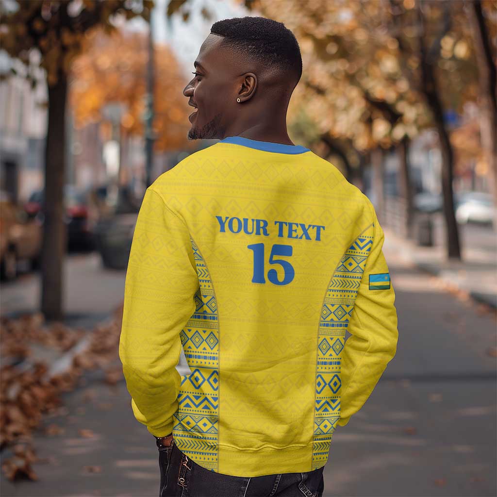Rwanda Football Custom Sweatshirt Stand With Amavubi - Yellow - Wonder Print Shop