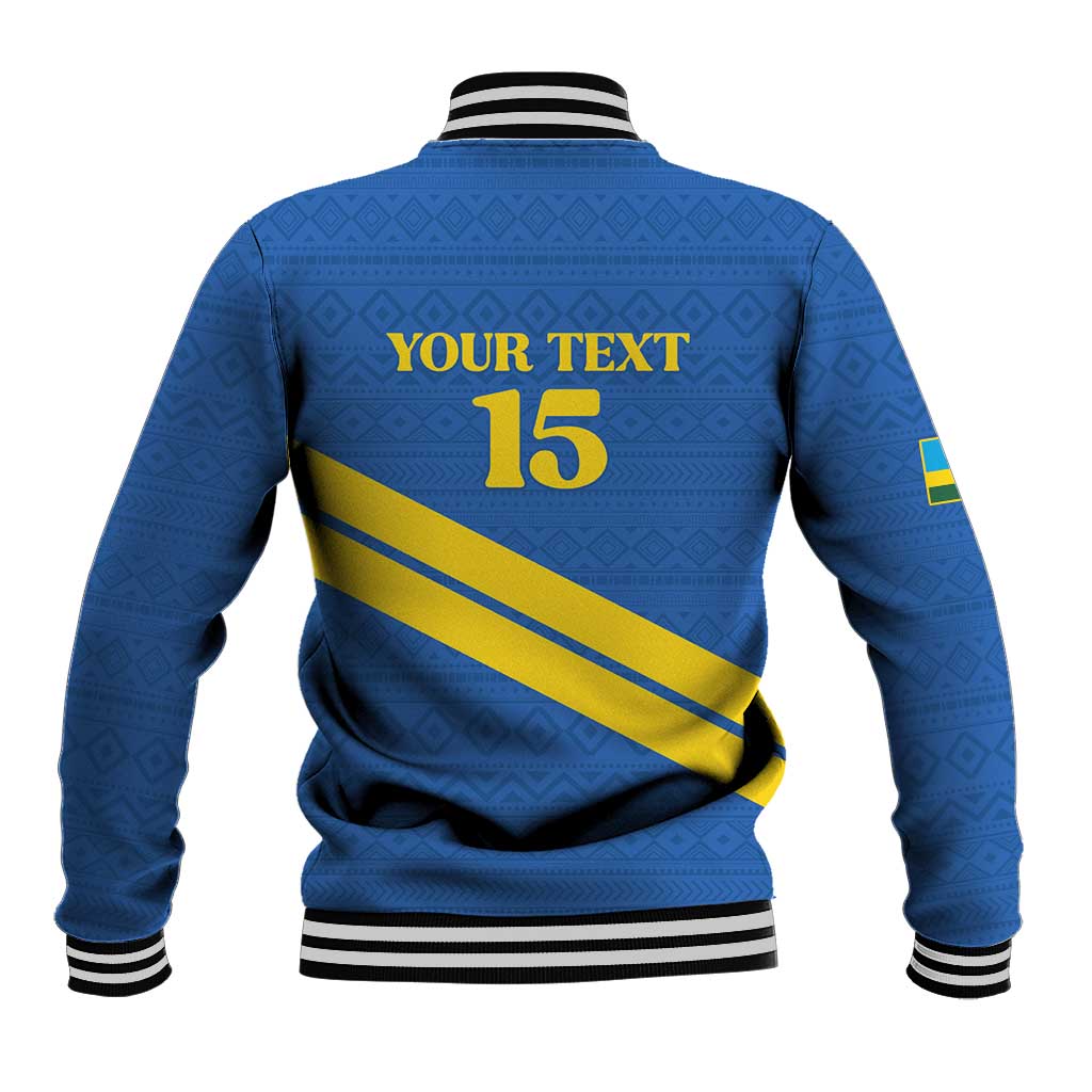 Custom Rwanda Football Baseball Jacket Pride Of Rwanda - Blue - Wonder Print Shop