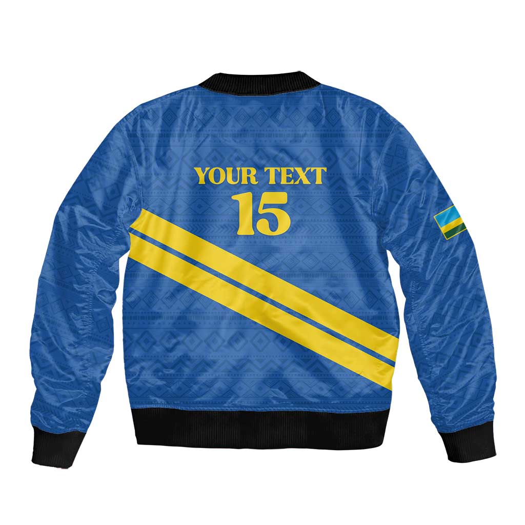 Custom Rwanda Football Bomber Jacket Pride Of Rwanda - Blue - Wonder Print Shop