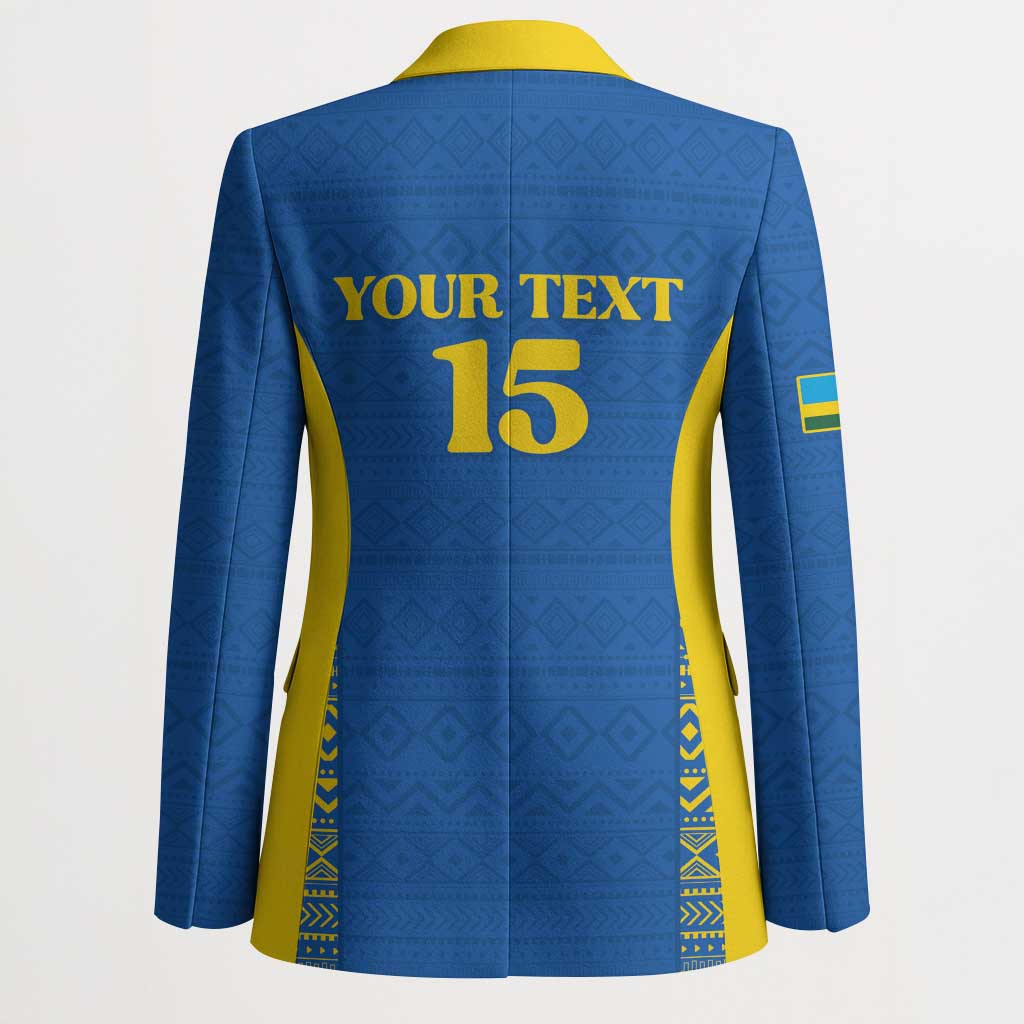 Rwanda Football Custom Blazer Stand With Amavubi - Blue - Wonder Print Shop