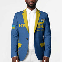 Rwanda Football Custom Blazer Stand With Amavubi - Blue - Wonder Print Shop