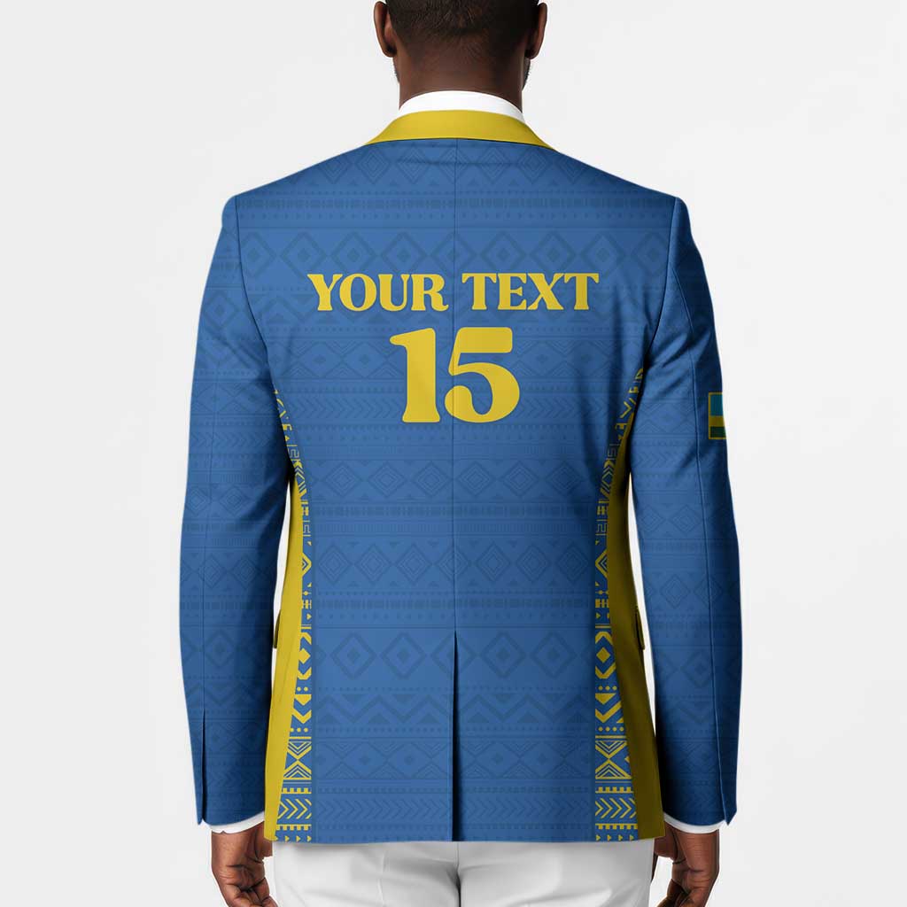 Rwanda Football Custom Blazer Stand With Amavubi - Blue - Wonder Print Shop