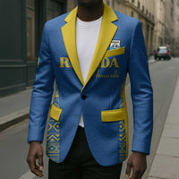 Rwanda Football Custom Blazer Stand With Amavubi - Blue - Wonder Print Shop