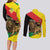 Ethiopia Empire 1270-1974 Couples Matching Long Sleeve Bodycon Dress and Long Sleeve Button Shirt Lion Of Judah With Ethiopian Cross