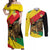 Ethiopia Empire 1270-1974 Couples Matching Off Shoulder Maxi Dress and Long Sleeve Button Shirt Lion Of Judah With Ethiopian Cross