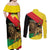 Ethiopia Empire 1270-1974 Couples Matching Off Shoulder Maxi Dress and Long Sleeve Button Shirt Lion Of Judah With Ethiopian Cross