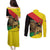 Ethiopia Empire 1270-1974 Couples Matching Puletasi and Long Sleeve Button Shirt Lion Of Judah With Ethiopian Cross