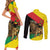 Ethiopia Empire 1270-1974 Couples Matching Short Sleeve Bodycon Dress and Long Sleeve Button Shirt Lion Of Judah With Ethiopian Cross