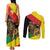 Ethiopia Empire 1270-1974 Couples Matching Tank Maxi Dress and Long Sleeve Button Shirt Lion Of Judah With Ethiopian Cross