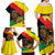 Ethiopia Empire 1270-1974 Family Matching Off Shoulder Maxi Dress and Hawaiian Shirt Lion Of Judah With Ethiopian Cross