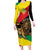 Ethiopia Empire 1270-1974 Long Sleeve Bodycon Dress Lion Of Judah With Ethiopian Cross