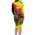 Ethiopia Empire 1270-1974 Long Sleeve Bodycon Dress Lion Of Judah With Ethiopian Cross