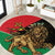 Ethiopia Empire 1270-1974 Round Carpet Lion Of Judah With Ethiopian Cross