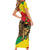 Ethiopia Empire 1270-1974 Short Sleeve Bodycon Dress Lion Of Judah With Ethiopian Cross