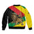 Ethiopia Empire 1270-1974 Sleeve Zip Bomber Jacket Lion Of Judah With Ethiopian Cross