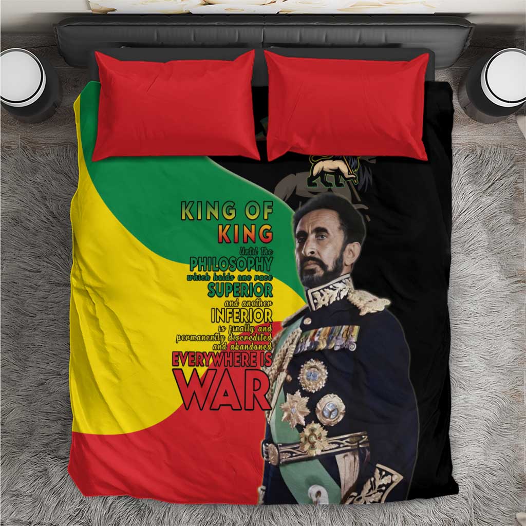 Haile Selassie Bedding Set Lion Of Judah Ethiopia Rastafari