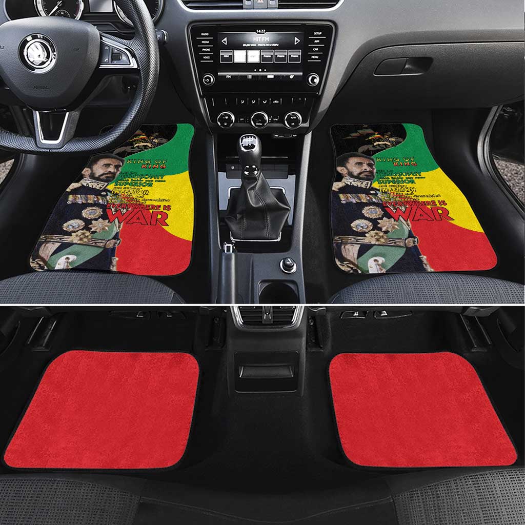 Haile Selassie Car Mats Lion Of Judah Ethiopia Rastafari