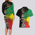 Haile Selassie Couples Matching Long Sleeve Bodycon Dress and Hawaiian Shirt Lion Of Judah Ethiopia Rastafari