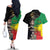 Haile Selassie Couples Matching Off The Shoulder Long Sleeve Dress and Hawaiian Shirt Lion Of Judah Ethiopia Rastafari