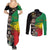 Haile Selassie Couples Matching Summer Maxi Dress and Long Sleeve Button Shirt Lion Of Judah Ethiopia Rastafari