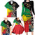 Haile Selassie Family Matching Long Sleeve Bodycon Dress and Hawaiian Shirt Lion Of Judah Ethiopia Rastafari