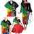 Haile Selassie Family Matching Off The Shoulder Long Sleeve Dress and Hawaiian Shirt Lion Of Judah Ethiopia Rastafari