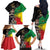 Haile Selassie Family Matching Off The Shoulder Long Sleeve Dress and Hawaiian Shirt Lion Of Judah Ethiopia Rastafari