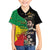 Haile Selassie Family Matching Off The Shoulder Long Sleeve Dress and Hawaiian Shirt Lion Of Judah Ethiopia Rastafari