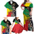 Haile Selassie Family Matching Off Shoulder Maxi Dress and Hawaiian Shirt Lion Of Judah Ethiopia Rastafari