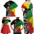 Haile Selassie Family Matching Off Shoulder Maxi Dress and Hawaiian Shirt Lion Of Judah Ethiopia Rastafari