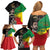 Haile Selassie Family Matching Off Shoulder Short Dress and Hawaiian Shirt Lion Of Judah Ethiopia Rastafari