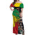 Haile Selassie Off Shoulder Maxi Dress Lion Of Judah Ethiopia Rastafari