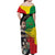 Haile Selassie Off Shoulder Maxi Dress Lion Of Judah Ethiopia Rastafari