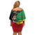 Haile Selassie Off Shoulder Short Dress Lion Of Judah Ethiopia Rastafari