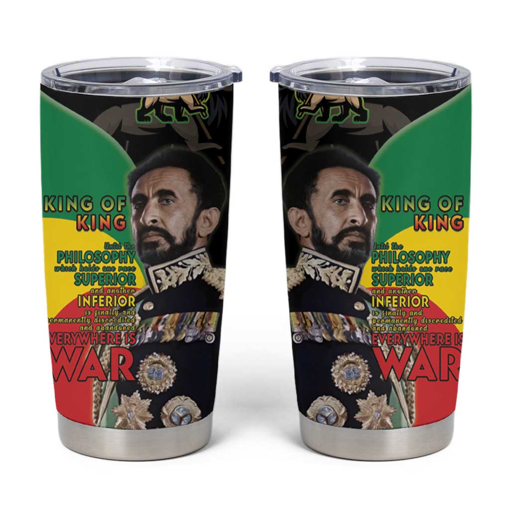 Haile Selassie Tumbler Cup Lion Of Judah Ethiopia Rastafari