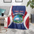 Personalised Liberia Blanket Coat Of Arms With Flag Map