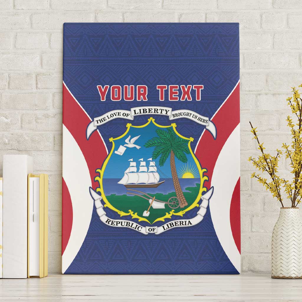 Personalised Liberia Canvas Wall Art Coat Of Arms With Flag Map