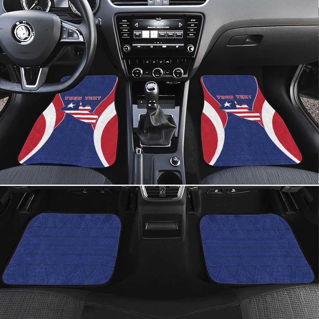 Personalised Liberia Car Mats Coat Of Arms With Flag Map