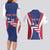 Personalised Liberia Couples Matching Long Sleeve Bodycon Dress and Hawaiian Shirt Coat Of Arms With Flag Map