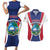 Personalised Liberia Couples Matching Short Sleeve Bodycon Dress and Hawaiian Shirt Coat Of Arms With Flag Map