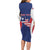 Personalised Liberia Long Sleeve Bodycon Dress Coat Of Arms With Flag Map