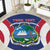 Personalised Liberia Round Carpet Coat Of Arms With Flag Map