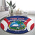 Personalised Liberia Round Carpet Coat Of Arms With Flag Map