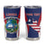 Personalised Liberia Tumbler Cup Coat Of Arms With Flag Map