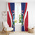 Personalised Liberia Window Curtain Coat Of Arms With Flag Map