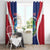 Personalised Liberia Window Curtain Coat Of Arms With Flag Map